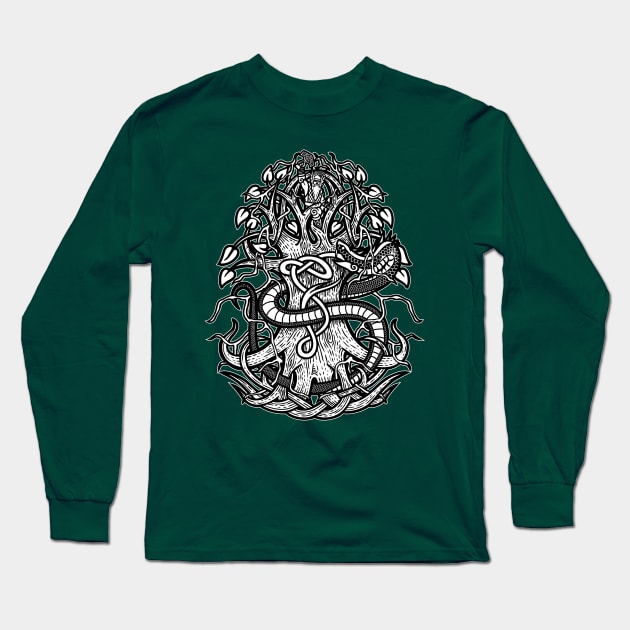 Yggdrasil Ragnarok Long Sleeve T-Shirt by celtichammerclub